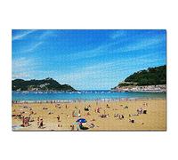 Spain La Concha Beach San Sebastian Jigsaw Puzzle 200 Piece Game Artwork Travel Souvenir 35x25CM