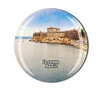 Spain La coruna Fridge Refrigerator Magnet Crystal Glass Travel Souvenir Collection Gift Kitchen Home Decoration Magnetic Sticker