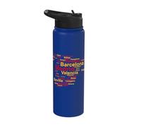 Spain Map Outline, Espana Travel, Spanish Towns, Spain Stainless Steel Insulated Water Bottle