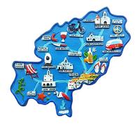 Spain Map Refrigerator Magnet 3D Travel Sticker Souvenirs Collection,Home & Kitchen Decoration,Spain Fridge Magnet from China