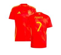 Spain Men's 2024 - 2025 Home Shirt - Morata 7 in Red | Size: XL Spain Red XL