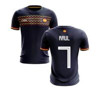 Spain Men's 2025-2026 Away Concept Football Shirt - Raul 7 in Navy | Size: 5XL Spain Navy 5XL