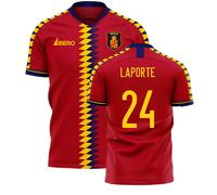 Spain Men's 2025/2026 Home Concept Football Kit Libero LaPorte in Red | Size: 5XL Spain Red 5XL