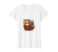 Spain Motif Flamenco Dancer Tapas Barcelona Retro T-Shirt