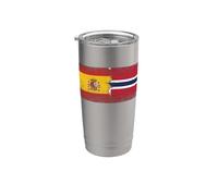 Spain & Norway Flags - Spanish Norwegian Stainless Steel Insulated Tumbler