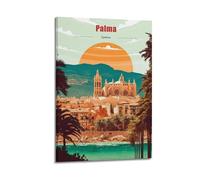 Spain Palma Vintage Travel Poster Art Canvas Painting Decor Wall Print Photo Home Modern Decoratives 16x24inch(40x60cm)