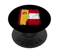 Spain Peru Half Flag Spanish Peruvian Heritage Jersey PopSockets Adhesive PopGrip