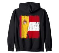 Spain Peru Half Flag Spanish Peruvian Heritage Jersey Zip Hoodie