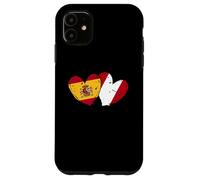 Spain Peru Hearts Flag Spanish Peruvian Friendship Case for iPhone 11