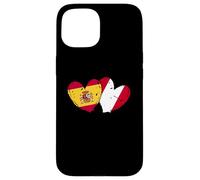 Spain Peru Hearts Flag Spanish Peruvian Friendship Case for iPhone 15