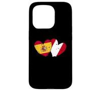 Spain Peru Hearts Flag Spanish Peruvian Friendship Case for iPhone 15 Pro