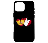 Spain Peru Hearts Flag Spanish Peruvian Friendship Case for iPhone 16 Pro Max