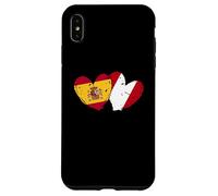 Spain Peru Hearts Flag Spanish Peruvian Friendship Case for iPhone XS Max