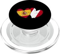 Spain Peru Hearts Flag Spanish Peruvian Friendship PopSockets PopGrip for MagSafe