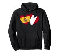 Spain Peru Hearts Flag Spanish Peruvian Friendship Pullover Hoodie
