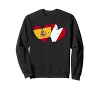 Spain Peru Hearts Flag Spanish Peruvian Friendship Sweatshirt