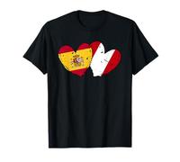 Spain Peru Hearts Flag Spanish Peruvian Friendship T-Shirt