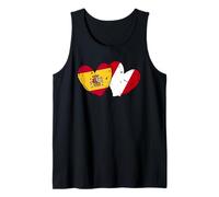 Spain Peru Hearts Flag Spanish Peruvian Friendship Tank Top