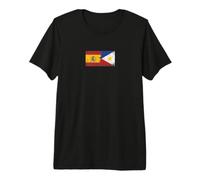 Spain & Philippines Flags - Spanish Philippine, Filipino Premium T-Shirt