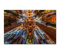 Spain Sagrada Familia Barcelona Jigsaw Puzzle for Adults 100 Pieces Travel Gift Souvenir 45.5x35.5CM