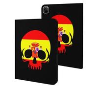 Spain Skull Flag Funny Tablet Cases Multi-Viewing Angels Trifold Stand Case Compatible with iPad Series