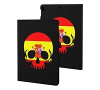 Spain Skull Flag Funny Tablet Cases Multi-Viewing Angels Trifold Stand Case Compatible with iPad Series