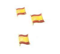 Spain Spanish Espanol Metal Enamel Country Flag Pin Badge Pack of 3