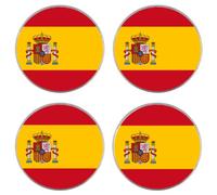 Spain/Spanish Flag - 80mm Cup/Drink/Glass/Mug Coasters (4 Pack)