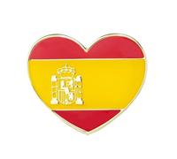 Spain Spanish Love Heart Flag Metal Enamel Pin Badge Lapel