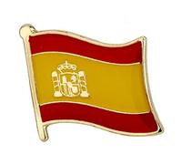 Spain - Spanish National Flag Enamel Pin Badge Approximate size: 15mm x 15mm finish Long lasting hand crafted 'fired enamel' surface design Tarnish resistant metal badge UK company