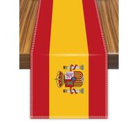 Spain Table Runner,Spanish Flag Tablecolth for Dining Home Decor