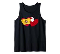 Spain Tonga Heart Flag Spanish Tongan Friendship Tank Top