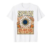 Spain Total Solar Eclipse 2026 August 12 Astronomy Event Value Graphic T-Shirt, Men, White, L