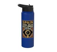 Spain Total Solar Eclipse 2026 August 12 Astronomy Guitar Stainless Steel Insulated Water Bottle