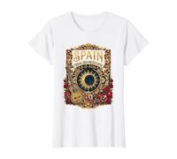 Spain Total Solar Eclipse 2026 August 12 Astronomy Observer Value Graphic T-Shirt, Women, White, S