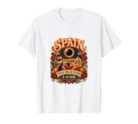 Spain Total Solar Eclipse 2026 August 12th Astronomy Event Value Graphic T-Shirt, Men, White, XL
