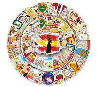 Spain Travel Stickers,50Pcs Aesthetic Vinyl Decals for Journals