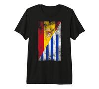 Spain & Uruguay Flags - Spanish Uruguayan Premium T-Shirt