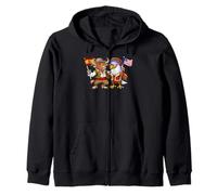 Spain USA Flag American Spanish Roots American Spanish Zip Hoodie