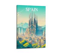 Spain Vintage Travel Poster Vintage Travel Poster Print Photo Art Painting Canvas Home Decorative Bedroom Modern Decors 24x36inch(60x90cm)