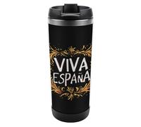 Spain Viva EspañA Travel Mug Reusable Stainless Steel Coffee Cup Double Wall with Spill Proof Lid