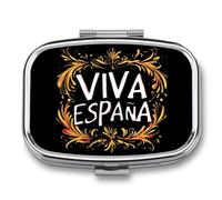 Spain Viva EspañA Travel Pill Organizer with Mirror