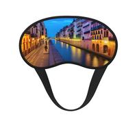 Spain Water City Print Fashion Sleep Eye Mask for Men Women, 100% Blackout Eye Mask, Soft Covering Strong Light, Suitable for Travel/Yoga/Nap