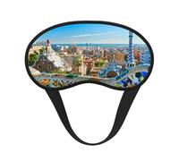 Spain Water City Print Sleep Eye Mask Light Blocking Soft and Comfortable Night Eye Blinder for Women Men for Sleeping Travel Night Shift