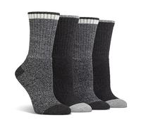 Spairs Ladies Outdoor Walking Boot Socks, Cushioned Foot, Arch Supports, Breathable, Performance Yarn, Soft, Comfortable, Crew Length, Multipack of 4 Pairs, Size 4-8 Boot Charcoal/Grey