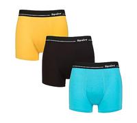 Spairs Men's Bamboo Fitted Trunks, Soft, Breathable, Tagless, Stretchy, Fitted Underwear, Value Multipack 3 Pairs, Plain Bright, Sizes S, M, L, XL, XXL
