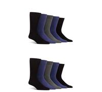 Spairs Men's Bamboo Socks, Plain, Bright & Colourful Designs, Soft, Breathable, Comfortable, Crew Length, Value Multipack of 10 Pairs, Size 7-11 Multi Plain