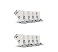 Spairs Women's Trainer Socks Technical Sport with Cushioned Foot, Arch Supports, Breathable Performance Yarn, Soft, Comfortable, No-Show, Invisible, Low Rise Multipack of 10 Pairs Trainer White