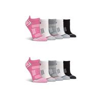 Spairs Women's Trainer Socks Technical Sport with Cushioned Foot, Arch Supports, Breathable Performance Yarn, Soft, Comfortable, No-Show, Invisible, Low Rise Multipack of 10 Pairs Trainer Multi