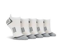 Spairs Women's Trainer Socks Technical Sport with Cushioned Foot, Arch Supports, Breathable Performance Yarn, Soft, Comfortable, No-Show, Invisible, Low Rise Multipack of 5 Pairs Trainer White 4-8
